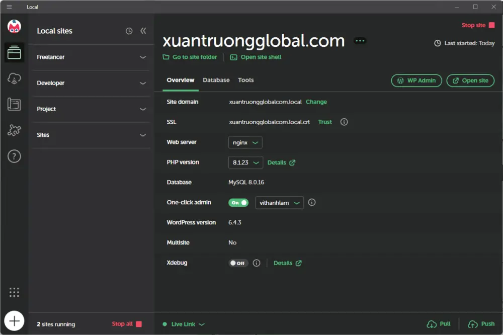 Phan mem LocalWP Web Server tot nhat hien nay